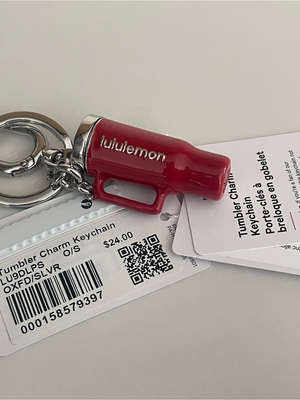 NWT Lululemon Drink Cup Keychain